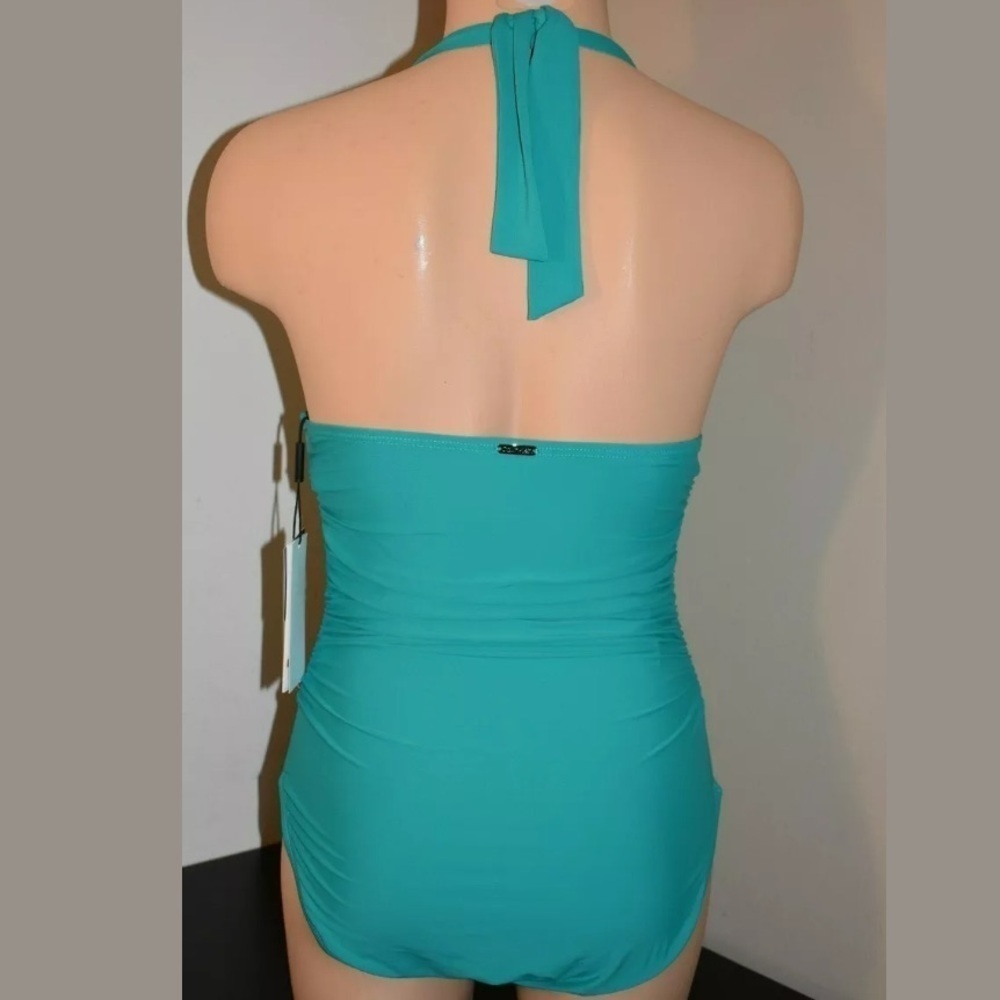 CALVIN Klein Halter One Piece Swimsuit - Picture 4 of 5